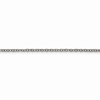 Titanium Polished 2.25mm 24in Cable Chain