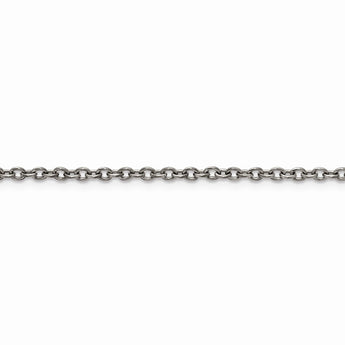 Titanium Polished 2.9mm 24in Cable Chain
