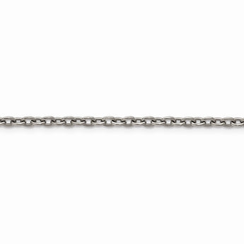 Titanium Polished 3.5mm 24in Cable Chain