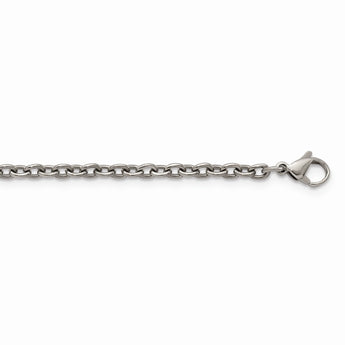 Titanium Polished 3.5mm 24in Cable Chain