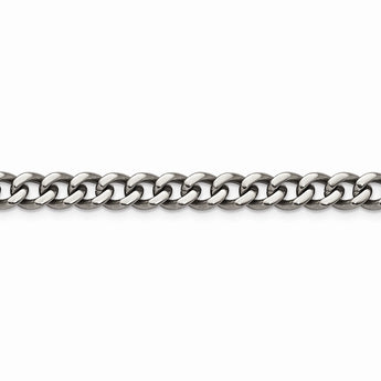 Titanium Polished 7.5mm 24in Curb Chain