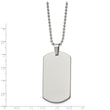Tungsten Polished Dog Tag 24in Necklace