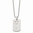 Tungsten Dog Tag with Key Cut-out Necklace